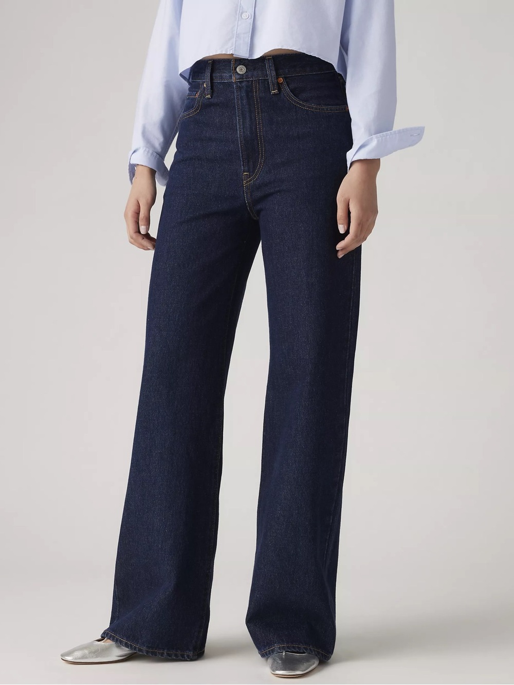 Levi's Women’s Ribcage Wide Leg Dark Indigo Jeans